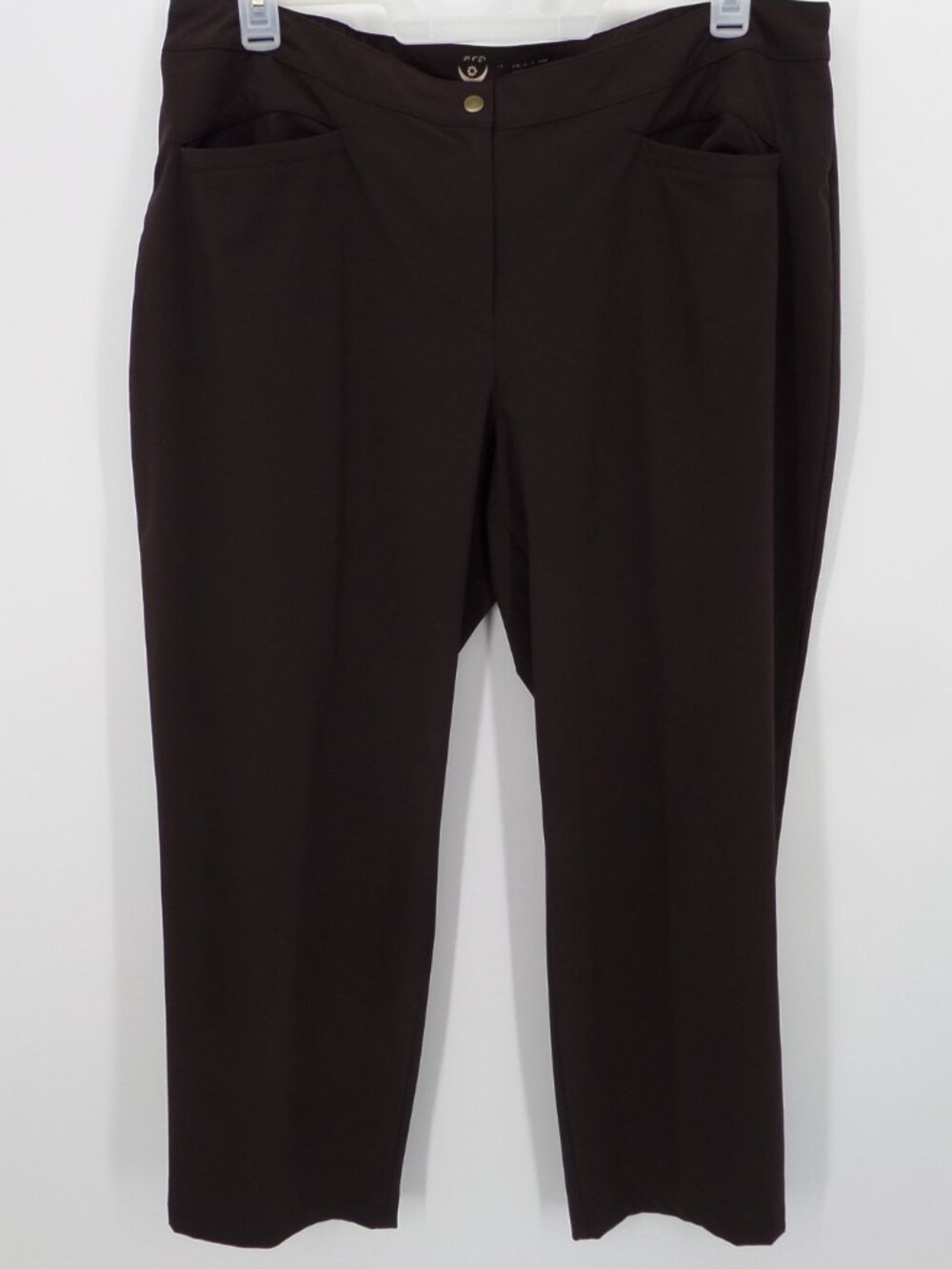 Chico's Zenergy Women's Fall Dark Brown Straight Leg Pants Size 3  US 16